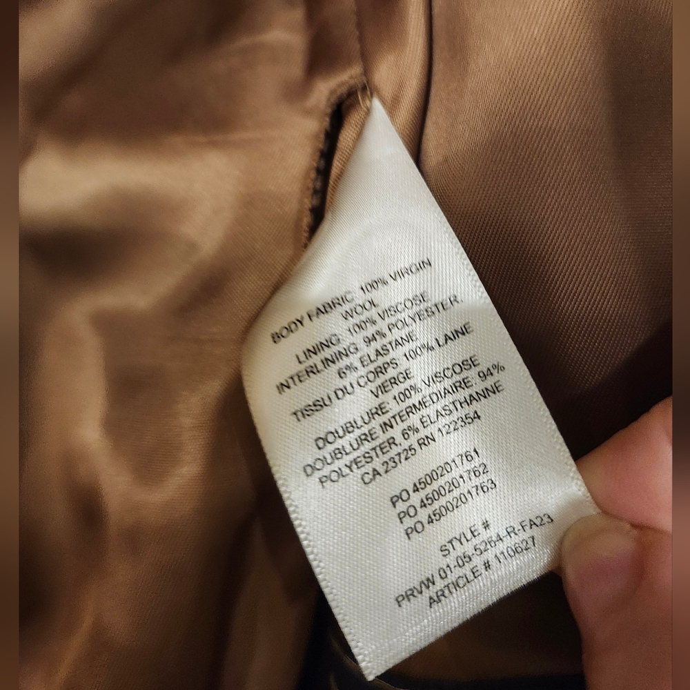 The Aritzia Babaton Stedman Wool Coat - Rich Camel Size XS NWT - Picture 5 of 6